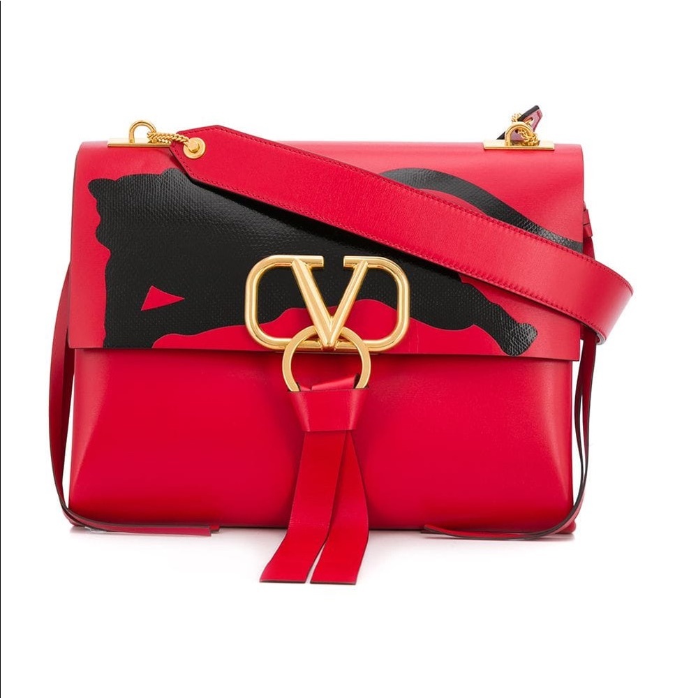 Valentino VRing shoulder bag With Karung Panther